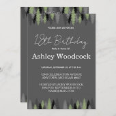 ミニマエレガントリスト誕生日招待状 招待状 (正面/裏面)