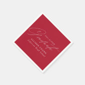 ミニマエレガントリスト赤と白卒業 スタンダードカクテルナプキン (角)