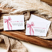 ミニマエレガントリスト赤面ピンクボーエンクロージャカード 招待状