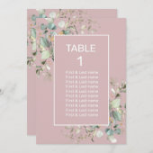 ミニマエレガントリスト赤面ピ結婚ンクのテーブル番号 (正面/裏面)