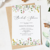 ミニマエレガントリスト野花ブライダルシャワー 招待状