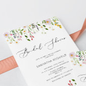 ミニマエレガントリスト野花ブライダルシャワー 招待状