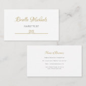 ミニマエレガントリスト金ゴールドとブラックハートフィリグリー 名刺 (正面/裏面)