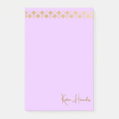 ミニマエレガントリスト金ゴールドアクセントピンク ポストイット (正面)