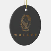 ミニマエレガントリスト金ゴールドグローブ旅行クリスマス セラミックオーナメント (右)