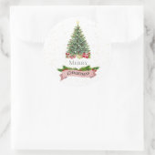 ミニマエレガントリスト金ゴールドスターツリーメリークリスマス ラウンドシール (バッグ)