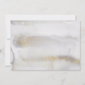 ミニマエレガントリスト金ゴールド結婚式の日付を保存 セーブザデート (裏面)