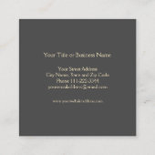 ミニマエレガントリスト金箔葉名刺 スクエア名刺 (裏面)