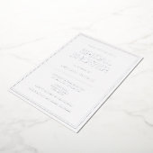 ミニマエレガントリスト銀箔ブライダルシャワー 箔招待状 (回転した状態)