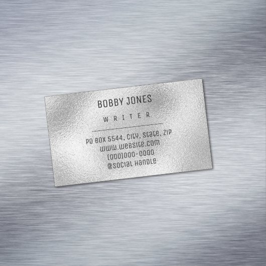 ミニマエレガントリスト銀金属 マグネット名刺 (インサイチュ)