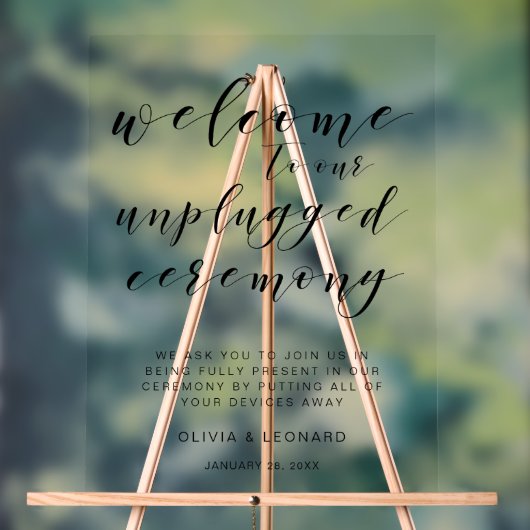 ミニマエレガントリスト非詰め式アクリル記号 アクリルサイン (ニュートラル)