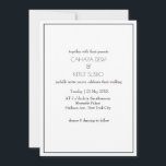 ミニマエレガントリスト黒と白結婚の 招待状<br><div class="desc">ミニマエレガントリスト白黒結婚式招待状。このミニマルな白黒結婚式招待状は、ミニマルでエレガントなウェディングにモダン最適である。</div>