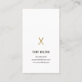 ミニマエレガントリスト黒フェイク金ゴールドはさみ髪 名刺 (裏面)