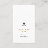 ミニマエレガントリスト黒フェイク金ゴールドはさみ髪 名刺 (正面)