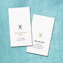 ミニマエレガントリスト黒フェイク金ゴールドはさみ髪 名刺