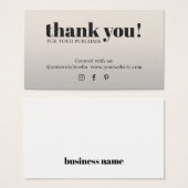 ミニマエレガントリスト黒フェイク銀ありがとう (正面&裏面)