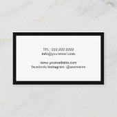 ミニマエレガントリスト黒縁どモダン色 名刺 (裏面)
