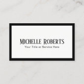 ミニマエレガントリスト黒縁どモダン色 名刺 (正面)