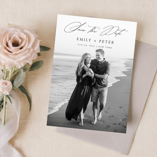 ミニマエレガントリスト2写真QRコード日付の保存 招待状