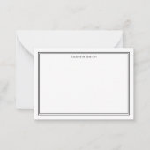 ミニマエレガントリスト2縁どプロフェッショナルブラック ノートカード (正面)