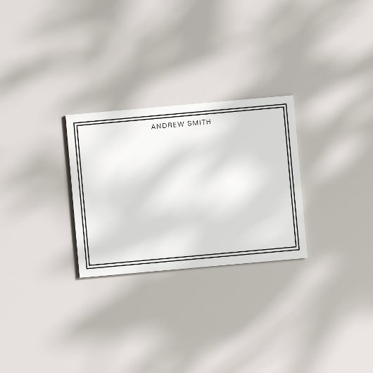 ミニマエレガントリスト2縁どプロフェッショナルブラック ノートカード