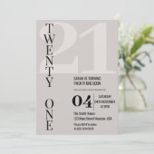 ミニマエレガントリスト21歳の誕生日パーティー 招待状 (スタンド正面)