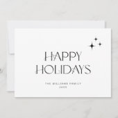 ミニマエレガントリスト3フォトクリスマスグリーティング シーズンカード (正面)