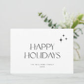 ミニマエレガントリスト3フォトクリスマスグリーティング シーズンカード (スタンド正面)