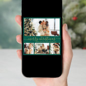 ミニマエレガントリスト4フォトコラージクリスマスホリド シーズンカード