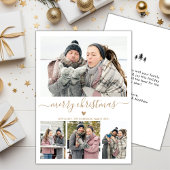 ミニマエレガントリスト4フォトコラージクリスマスホリド シーズンカード