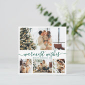 ミニマエレガントリスト4フォトコラージクリスマスホリド シーズンカード (スタンド正面)