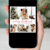 ミニマエレガントリスト4フォトコラージクリスマス シーズンカード