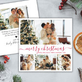 ミニマエレガントリスト4フォトコラージクリスマス シーズンカード