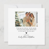 ミニマエレガントリスト4フォトコラージクリスマス シーズンカード (裏面)