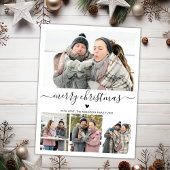 ミニマエレガントリスト4フォトコラージクリスマス ポストカード