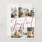 ミニマエレガントリスト4枚の写真と楽しいクリスマス シーズンカード (正面)