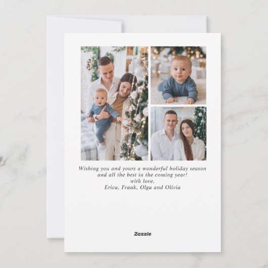 ミニマエレガントリスト4 PHOTOクリスマスグリーティング シーズンカード (裏面)