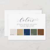 ミニマエレガントリスト5色結婚の服装 エンクロージャーカード (正面/裏面)