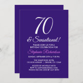 ミニマエレガントリスト70とセンセーショナル紫パーティー 招待状 (正面/裏面)