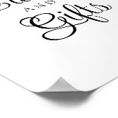 ミニマエレガントリスト「カードとギフト」のサイン ポスター (角)