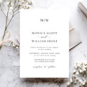 ミニマエレガントリスト・ク結婚ラス 招待状