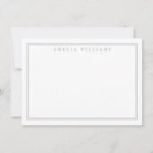 ミニマエレガントリスト・グレイ縁ど2 ノートカード (正面)