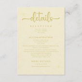 ミニマエレガントリスト・ゴールデン・フローラ結婚ズ エンクロージャーカード (正面)