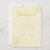 ミニマエレガントリスト・ゴールデン・フローラ結婚ズ サンキューカード (正面)