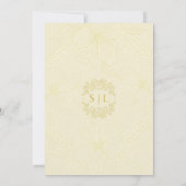 ミニマエレガントリスト・ゴールデン・フローラ結婚ズ サンキューカード (裏面)