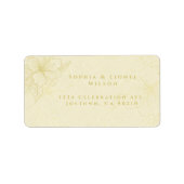 ミニマエレガントリスト・ゴールデン・フローラ結婚ズ ラベル (正面)