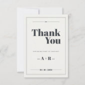 ミニマエレガントリスト・シック結婚ズ サンキューカード (正面)