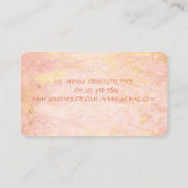 ミニマエレガントリスト,シンプルバラ大理石 名刺 (裏面)