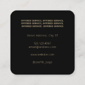 ミニマエレガントリスト スクエア名刺 (裏面)