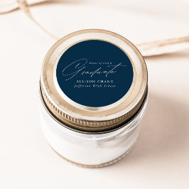 ミニマエレガントリスト・スクリプト海軍の卒業 ラウンドシール